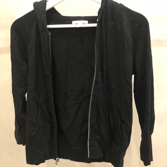 James Perse Black Zip-Up Hoodie - Picture 2 of 4